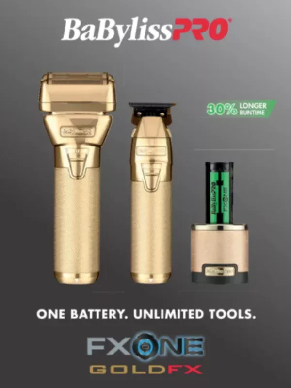 BaBylissPRO FXONE GOLDFX All-Metal Shaver & Trimmer Prepack #FX1FSTGPK