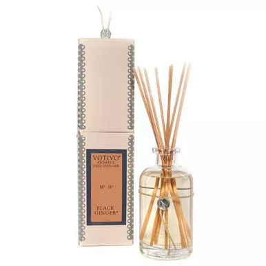 Black Ginger Aromatic Reed Diffuser Votivo Candle
