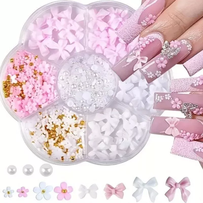 Bows and Flowers 3D Nail Art Charms