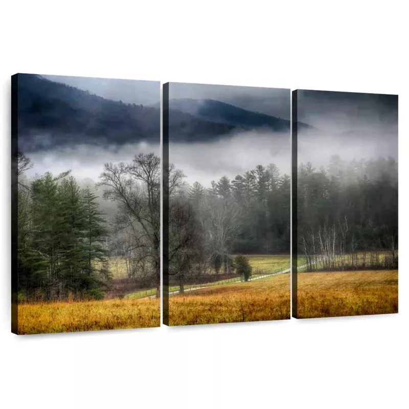 Cades Cove Fields Mist Wall Art