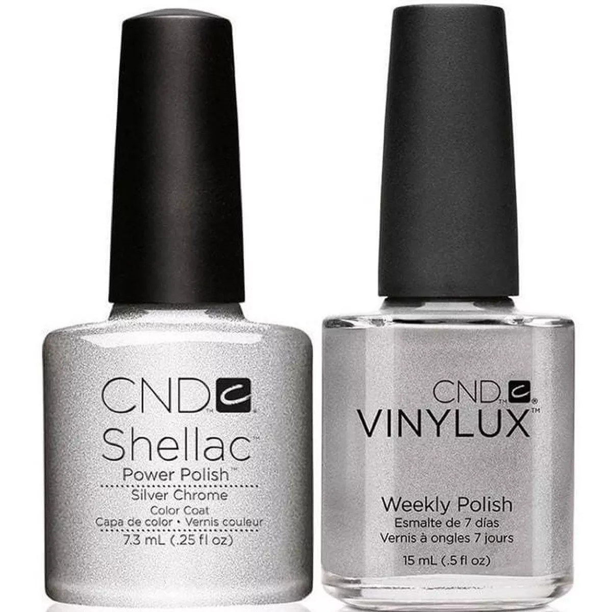 CND Shellac & Vinylux Matching Set Silver Chrome