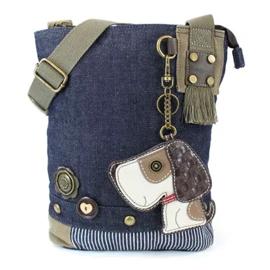 Denim Dog Patch Crossbody Bag