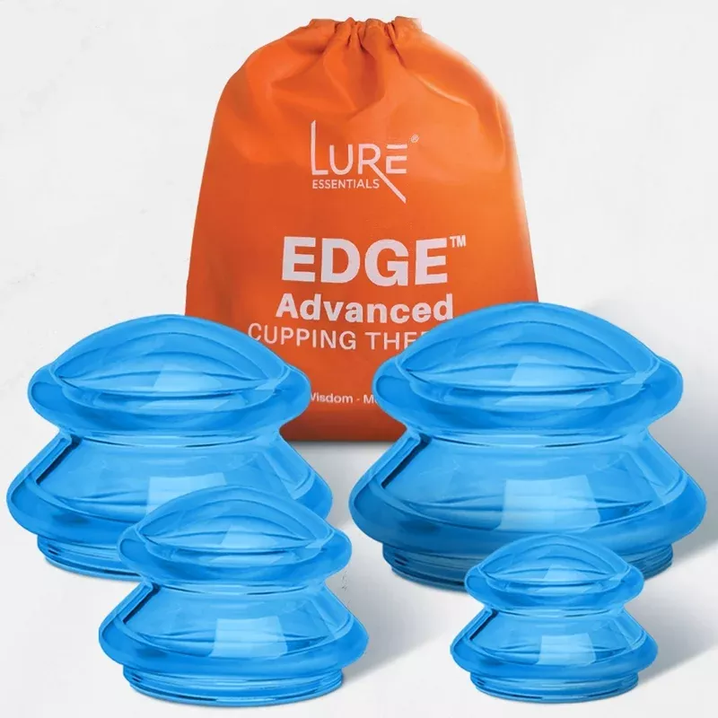 EDGE Advanced Cupping Therapy Set Blue 4 Cups