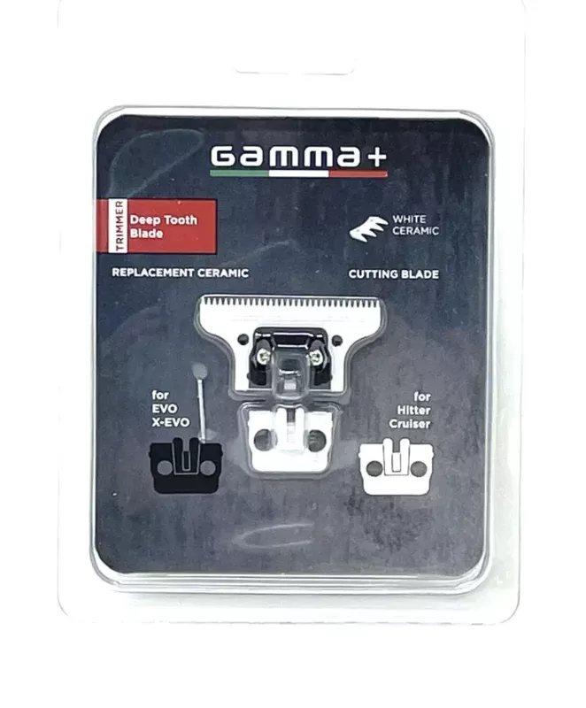 GAMMA+ White Ceramic Deep Tooth Moving Trimmer Blade