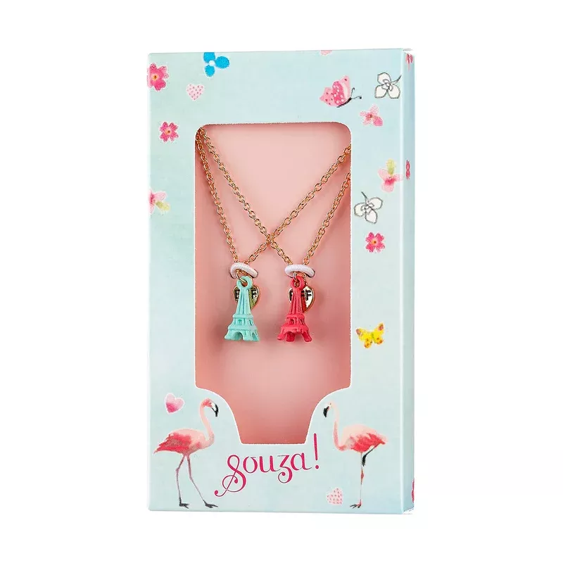 Gift box BFF Eiffel tower 2 bracelets gold (2 pcs/box)