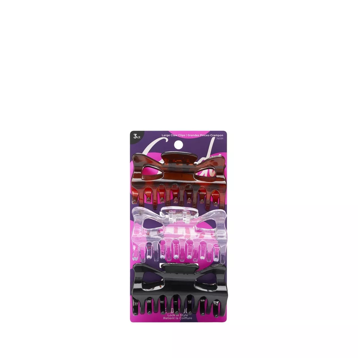 Goody Claw Clip Large Rectangle 3ct