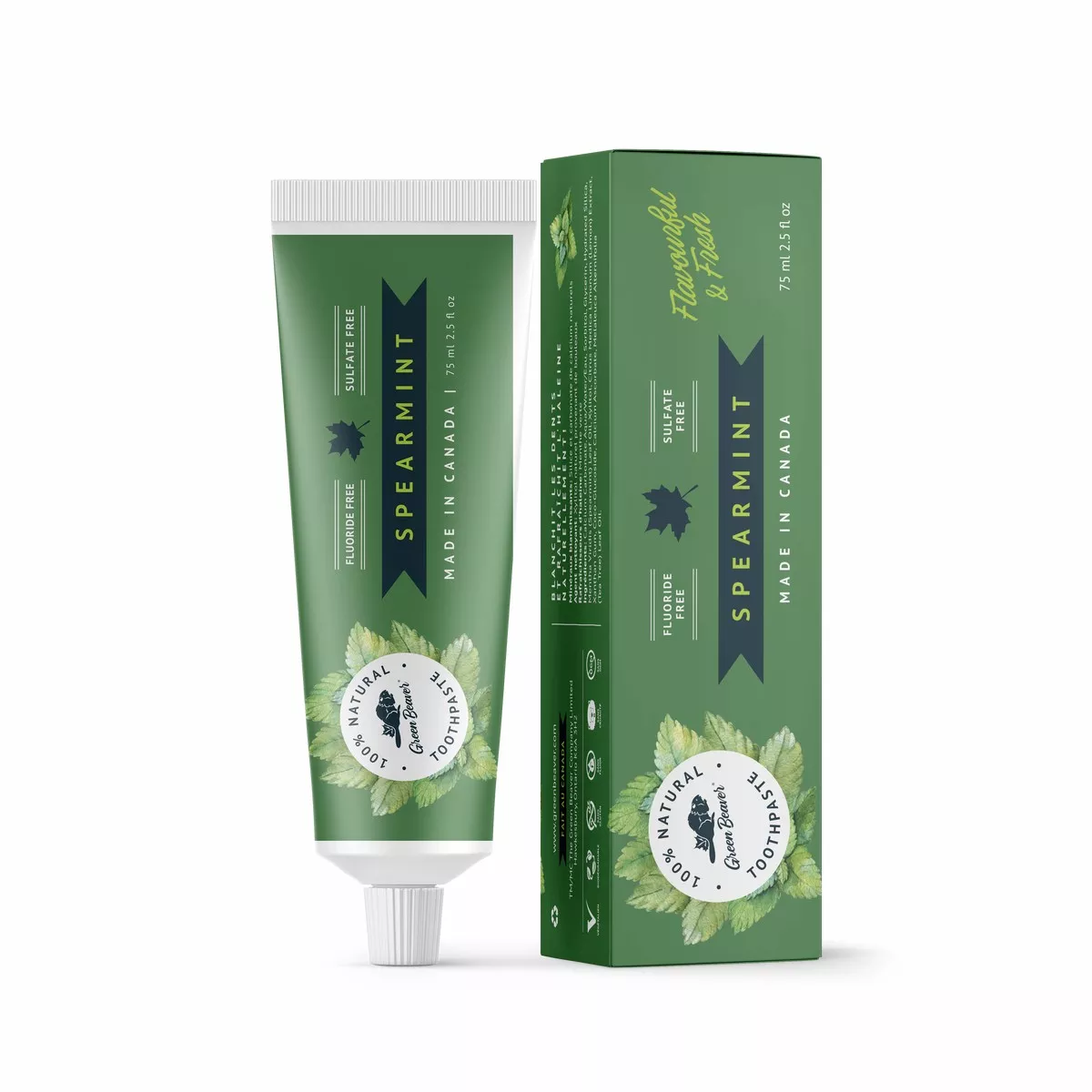Green Beaver - Toothpaste - Spearmint, 75 mL