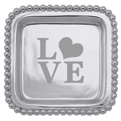"Love" Square Tray by Mariposa