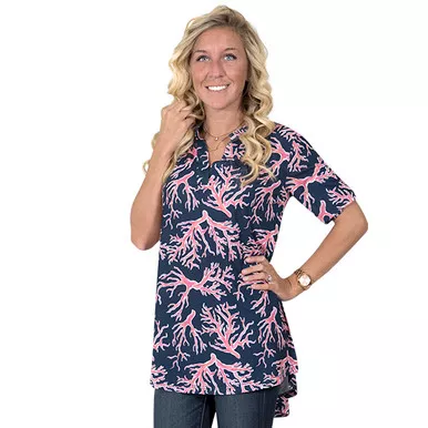 Medium Naples Three Quarter Sleeve Top by Simply Southern
