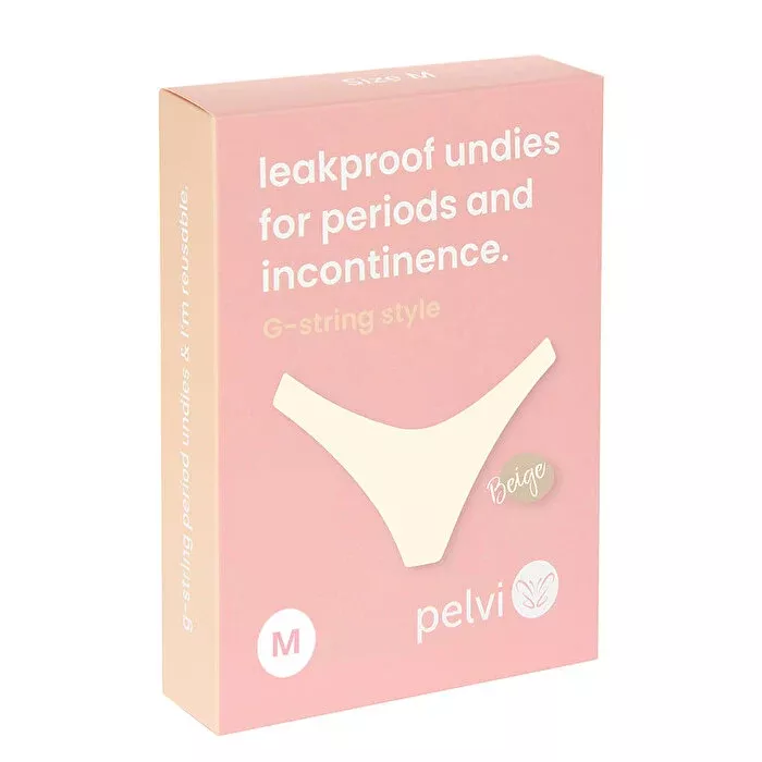 Pelvi Leakproof Underwear G-String Beige M