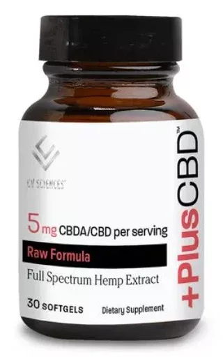 Plus +CBD Softgels 5mg-Serving CBDA Raw Formula - 30 PC