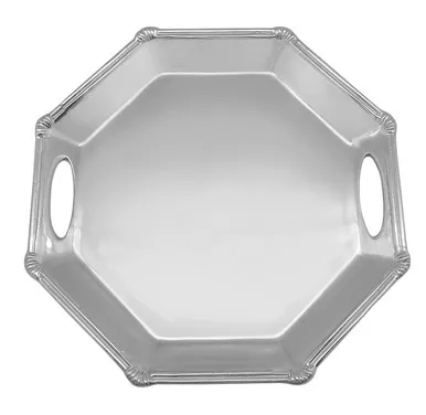 Rattan Octagonal Tray by Mariposa