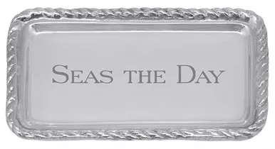 "Seas The Day" Rope Statement Tray by Mariposa