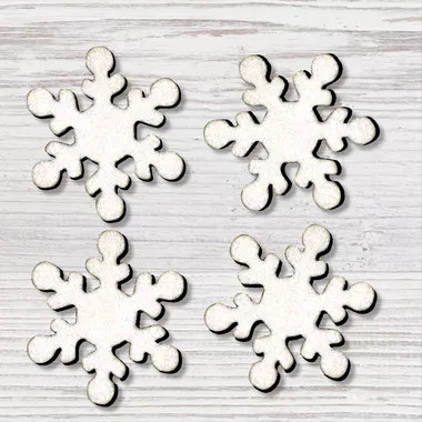 Snowflake Glitter Magnets 4 Pack- Roeda