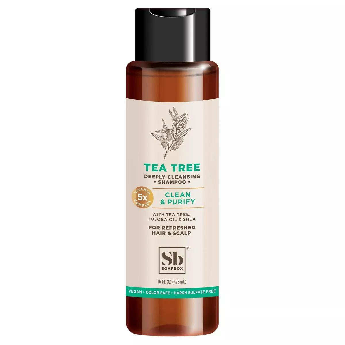 Soapbox Tea Tree Clean & Purify Shampoo 16Oz