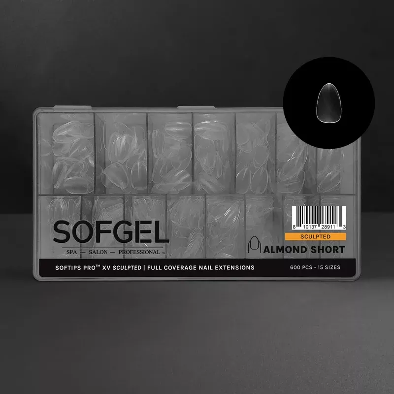 SOFGEL SOFTIPS PRO XV SCULPTED - ALMOND SHORT