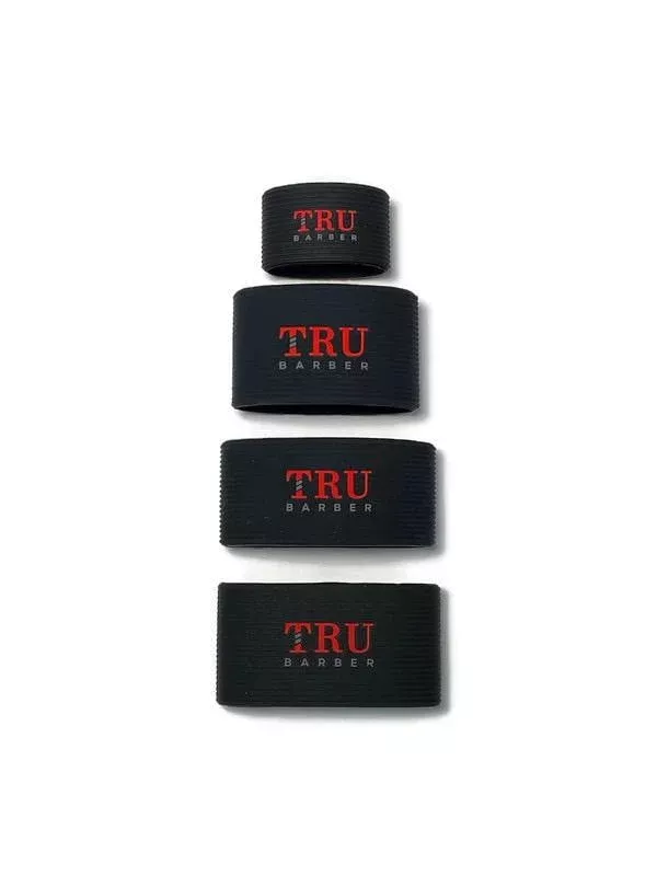 TRUbarber Clipper Grip Bands Black 4pcs