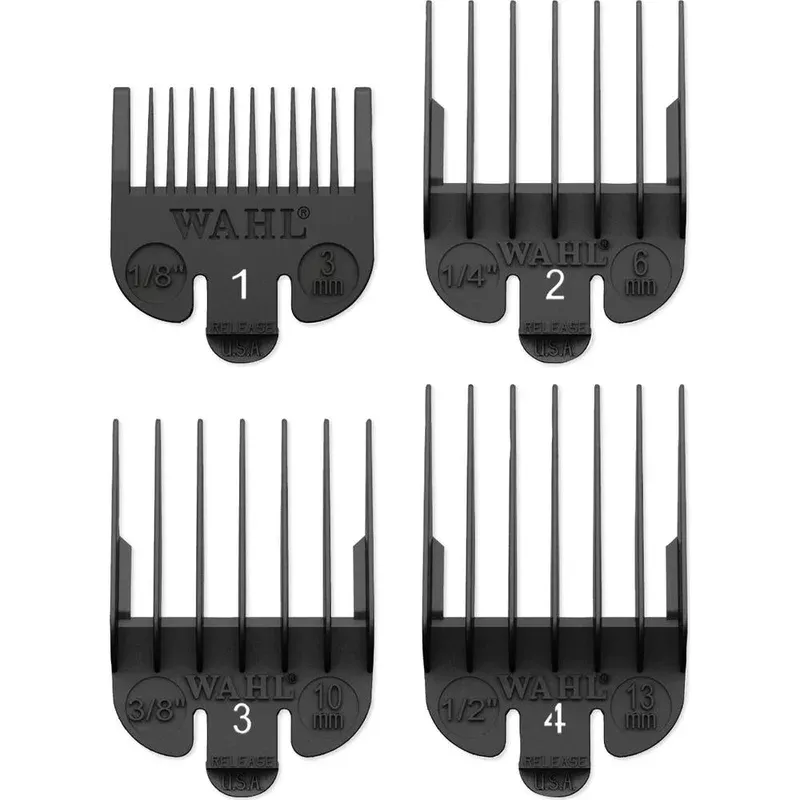Wahl Universal Clipper Combs / Sizes 1-4 / 4 Pack