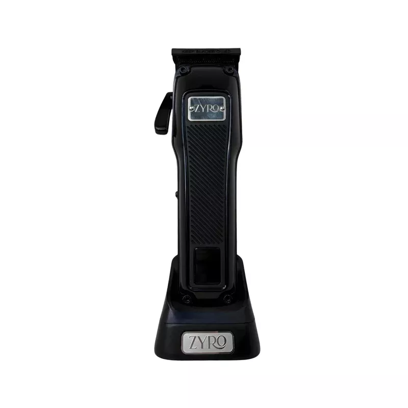 Zyro Black Cord/Cordless Clipper | DLC Stainless Steel Blade, 7000 RPM Motor
